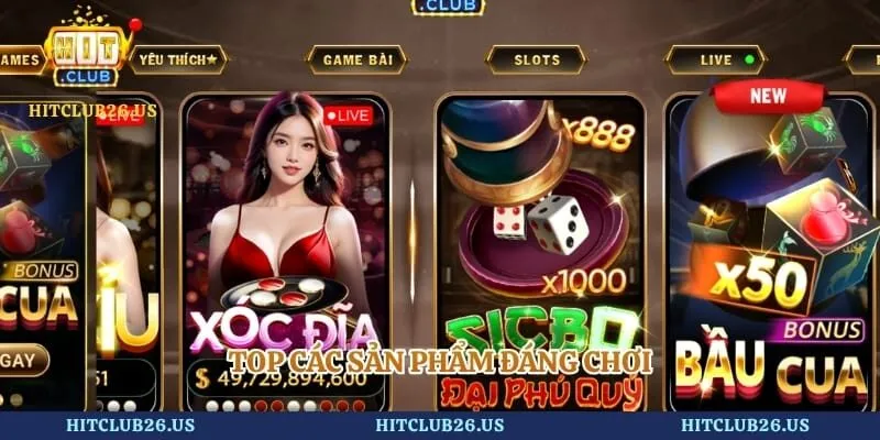 HITCLUB ⭐️ Link Tải Hit Club Đăng Ký/Đăng Nhập Mới Nhất T8/2026 12 Top các sản phẩm đáng chơi